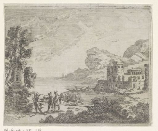 Coastal Landscape with Three Figures in the Foreground