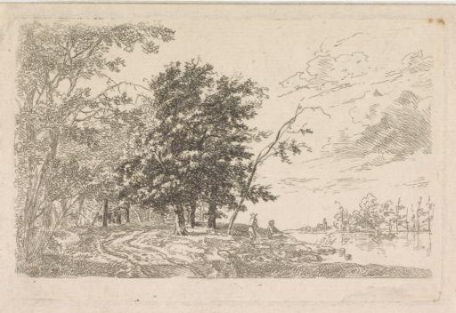 Landscape with forest and river
