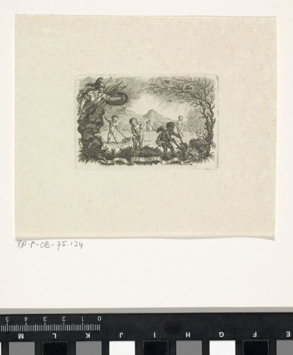 Vignette with Putti Working in a Field