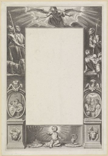 Frame with the Annunciation to the Shepherds