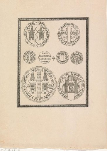 Seals and arm medals of the city of Delft