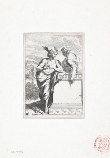 Mercury with a Woman at a Pedestal