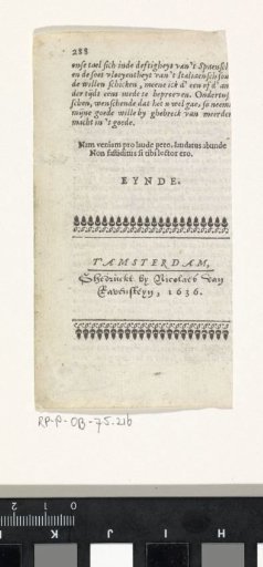 Page from a book with the address of a publisher
