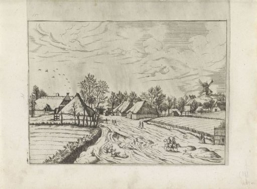 Village with windmill