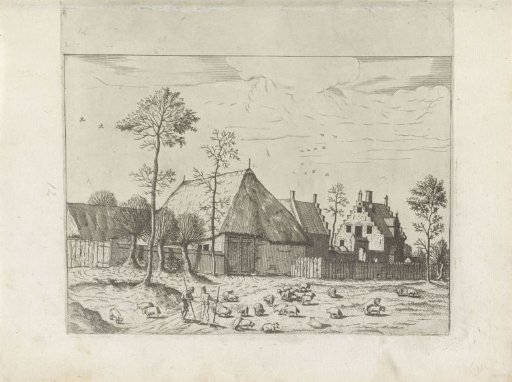 Barn and house with stepped gable