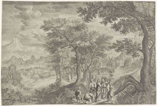 Mountain Landscape with Christ and the Woman with the Issue of Blood