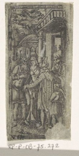 Isaac and Rebekah with King Abimelech