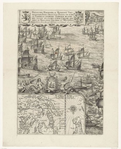 Victory over the Portuguese fleet off Bantam (left sheet), 1601