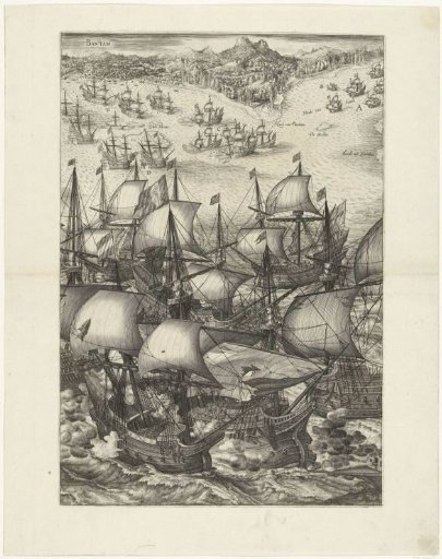 Victory over the Portuguese fleet off Bantam (right sheet), 1601