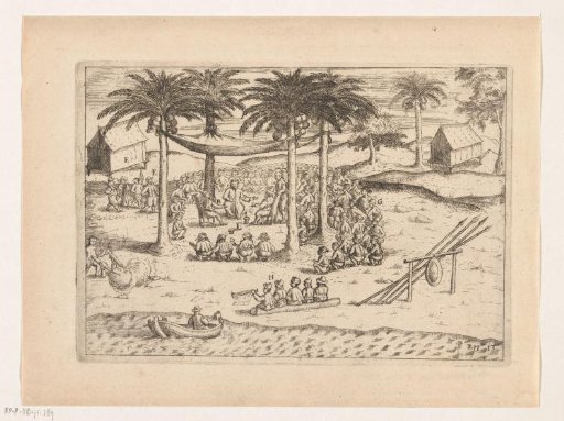 Vice-Admiral Jacob van Heemskerck meets the King of Ternate, 1599
