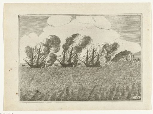 Three Portuguese ships set on fire at Melaka, 1606