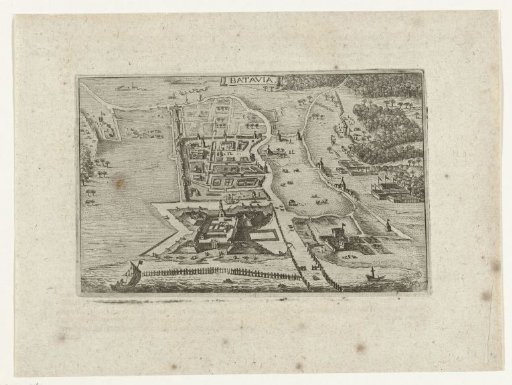 Bird's-eye view of the city of Batavia, 1629
