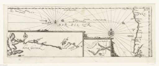 Map of the voyage of Jacob le Maire around Cape Horn, 1616