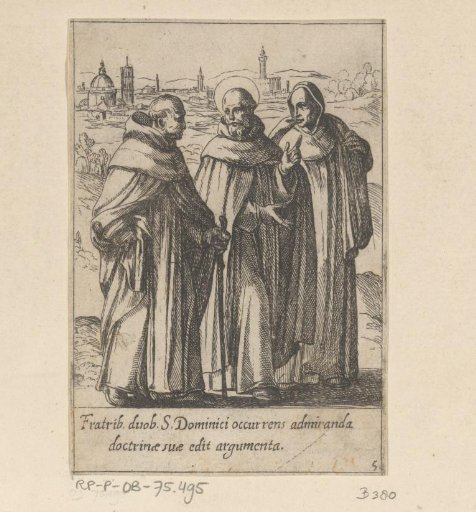 Saint Philip Demonstrating His Eloquence in Conversation with Two Dominicans