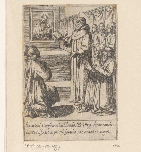 Saint Philip presides in prayer as head of the Servites