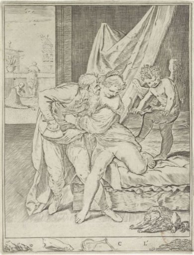 Old man and a courtesan