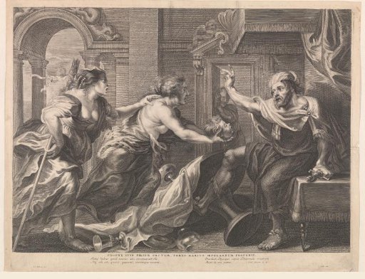Philomela and Procne showing King Tereus the head of his son Itys