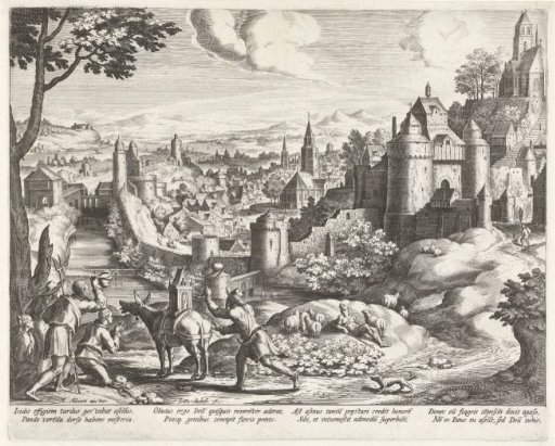 Landscape with the emblem on the worship of the image of
