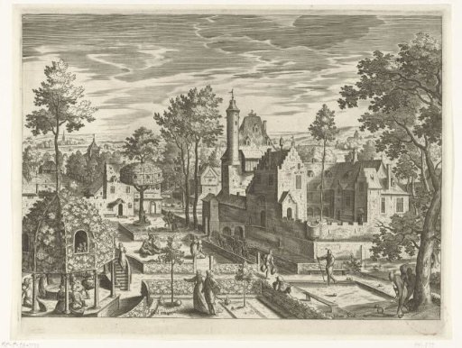 View of a castle garden