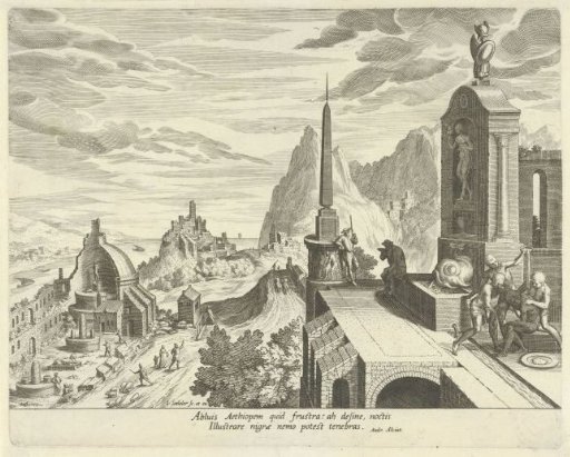 Landscape with the emblem on the washing of a Moor