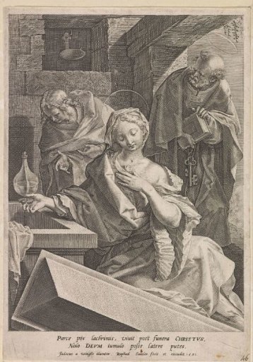 Mary Magdalene and the Apostles Peter and John the Evangelist at the Empty Tomb