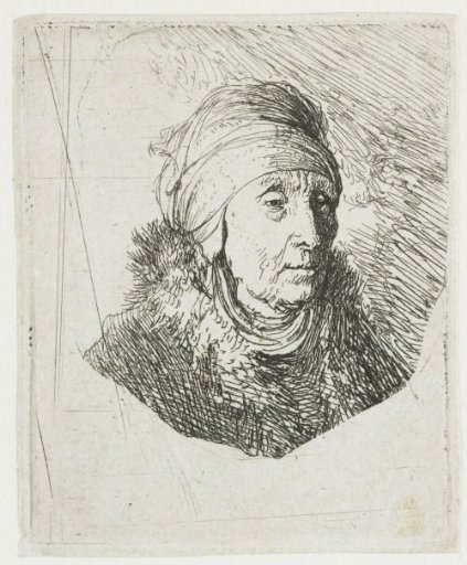 Woman with a high headdress