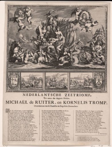 Allegory in Honor of Michiel Adriaenszoon de Ruyter and Cornelis Tromp and Their Victories in the Naval Battles of 1672 and 1673