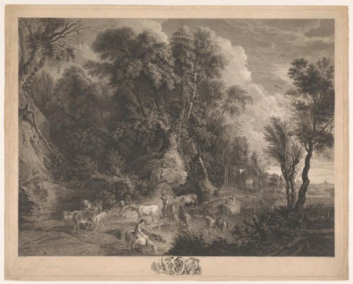 Landscape with Shepherds and Flock at a Watering Place