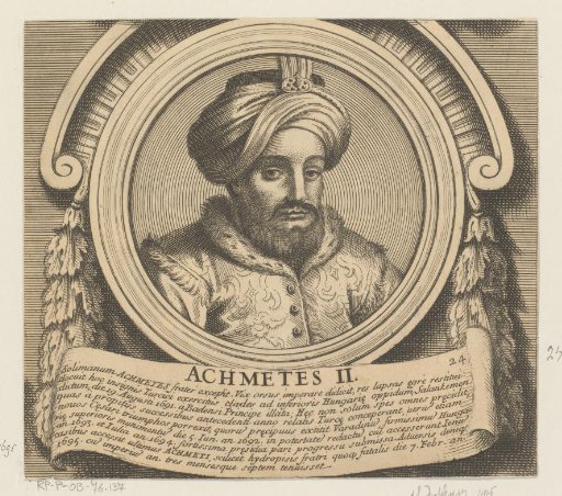 Portrait of Ahmed II, Sultan of the Ottoman Empire