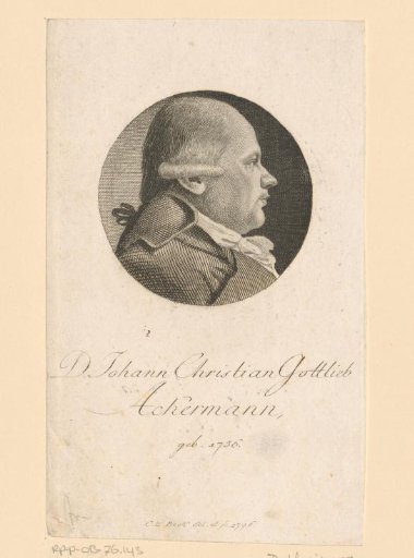 Portrait of Johann Christian Gottlieb Ackermann