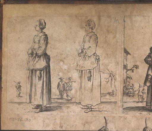Woman and profile with a bunch of keys
