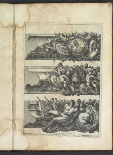 Three fragments of frames with profile