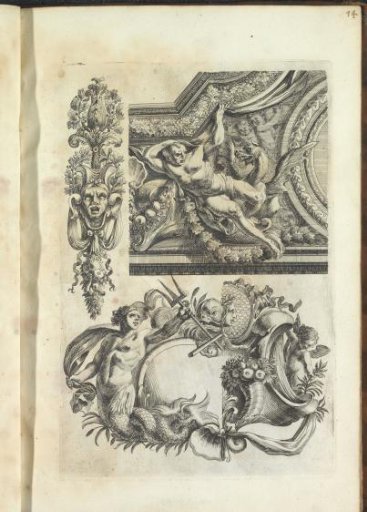 Ceiling and cartouche with a triton