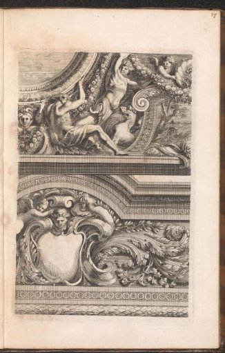 Ceiling with cartouche