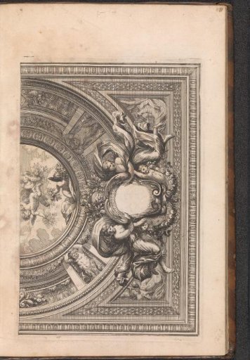 Half ceiling with an empty cartouche
