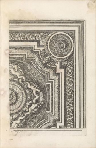 Quarter ceiling with a rosette in the center