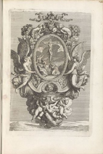 Holy Water font with the Crucifixion