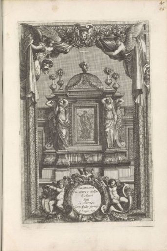 Tabernakel met een schilderij van de Hemelvaart