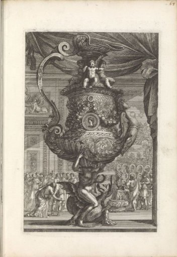 Pitcher with a foot in the form of a man on a dragon