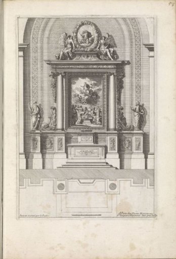 Altaar met een schilderij van de Hemelvaart van Maria