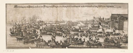 Catherine of Braganza welcomed on the water in London, 30 September 1662