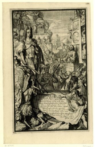 Title Print for the Series on the Death and Funeral Procession of Mary II Stuart, Queen of England, 1695