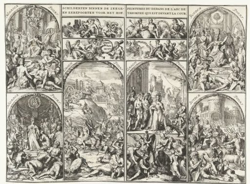 Paintings on the Triumphal Arches for the Buitenhof, 1691