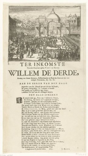 Entry of King William III into The Hague, 1691