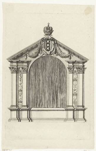 Theatre gate erected on the Dam, 1642