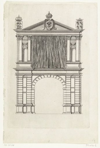 Theatre gate erected on the Dam, 1642