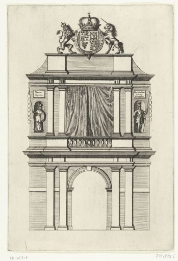 Theatre gate erected on the Damsluis, 1642