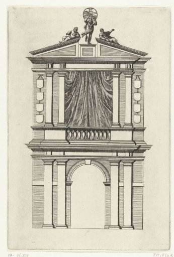 Theatre gate erected on the Varkenssluis, 1642