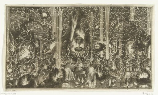 Fireworks at the Celebration of the Peace of Rijswijk, 1697