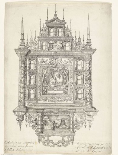 Wall cabinet depicting Perseus and Andromeda, ca. 1700